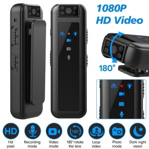 Body Worn Camera HD with  Night Vision 256 GB Support